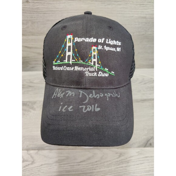 Parade of Lights St. Ignace Richard Crane Memorial Truck Show Trucker Hat Signed - Picture 3 of 11